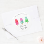 Sticker Rond Baby shower moderne Popsicle (Enveloppe)