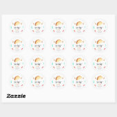 Sticker Rond Baby shower moderne Taco Bout A Baby Fiesta (Feuille)
