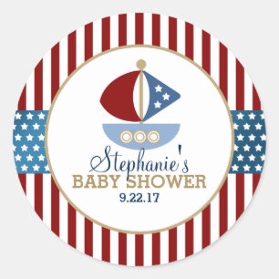 Sticker Rond Baby Shower Naudtique Doux
