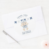 Sticker Rond Baby shower Nautical Baby Boy (Enveloppe)