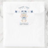 Sticker Rond Baby shower Nautical Baby Boy (Sac)