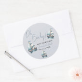Sticker Rond Baby shower nautique (Enveloppe)