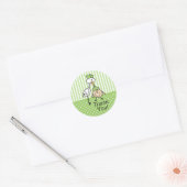 Sticker Rond Baby shower neutre en Merci de cigogne (Enveloppe)