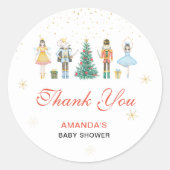 Sticker Rond Baby shower Nutcracker (Devant)