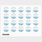 Sticker Rond Baby shower Océan & Mer (Feuille)