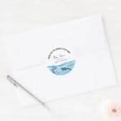 Sticker Rond Baby shower Océan & Mer (Enveloppe)