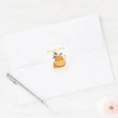Sticker Rond baby shower orange (Enveloppe)