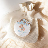 Sticker Rond Baby shower Ourson en peluche On n'en peut plus d'
