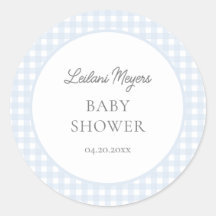 Baby shower Pale Blue En vichy Classic Boys
