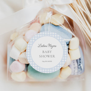 Sticker Rond Baby shower Pale Blue En vichy Classic Boys