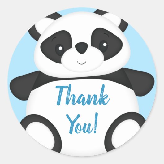 Sticker Rond Baby shower Panda Bear (Devant)