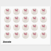 Sticker Rond Baby shower papillon (Feuille)