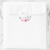 Sticker rond Baby shower papillon classique (Sac)