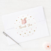 Sticker Rond Baby shower papillon Merci (Enveloppe)