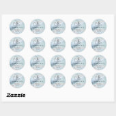 Sticker Rond Baby shower parties scintillant (Feuille)
