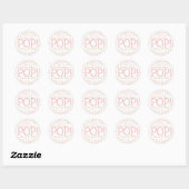 Sticker rond Baby shower Parties scintillant en or (Feuille)