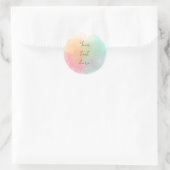 Sticker Rond Baby Shower Pastel Aquarelle, Anniversaire (Sac)