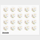 Sticker Rond Baby shower Peter Rabbit (Feuille)