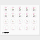 Sticker Rond Baby shower Peter Rabbit (Feuille)
