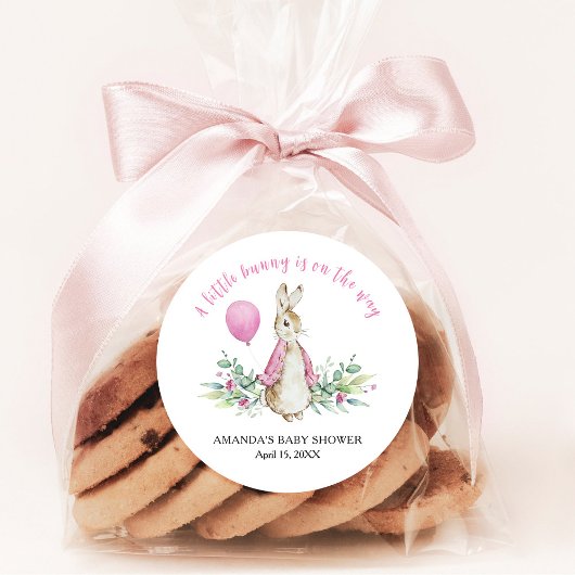 Sticker Rond Baby shower Peter Rabbit