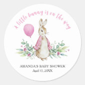 Sticker Rond Baby shower Peter Rabbit (Devant)