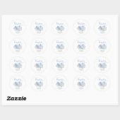 Sticker Rond Baby shower petit Citrouille Blue Boy (Feuille)