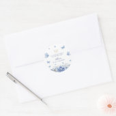 Sticker Rond Baby shower petit papillon (Enveloppe)