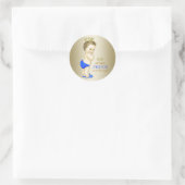 Sticker Rond Baby-Shower Prince (Sac)
