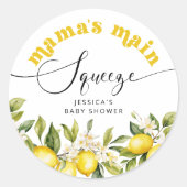 Sticker Rond Baby shower principal de citron mamas (Devant)