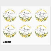 Sticker Rond Baby shower principal de citron mamas (Feuille)