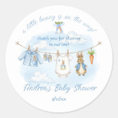 Sticker Rond Baby Shower Remerciements Linge à Lingerie Pierre (Devant)