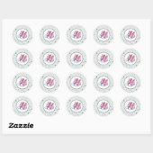 Sticker Rond Baby shower rose Baby High Tops (Feuille)