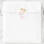 Sticker rond Baby shower rose Citrus (Sac)