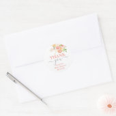 Sticker rond Baby shower rose Citrus (Enveloppe)