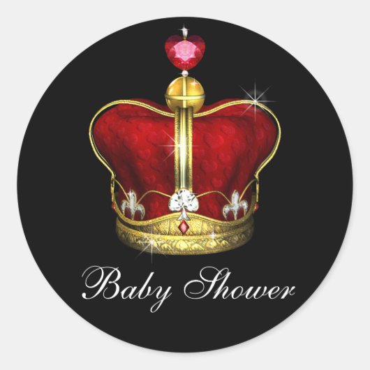 Sticker Rond Baby shower Royal Prince (Devant)