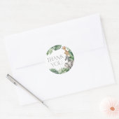 Sticker Rond Baby shower Safari (Enveloppe)