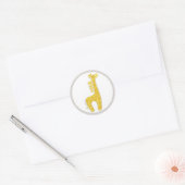 Sticker Rond Baby shower Safari Giraffe (Enveloppe)