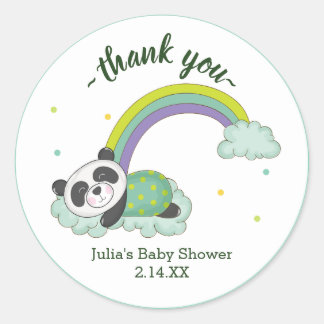Sticker Rond Baby shower sauvage Jungle Safari