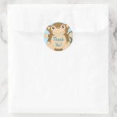 Sticker Rond Baby shower singe bleu (Sac)