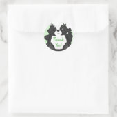 Sticker Rond Baby shower Skunk Green (Sac)