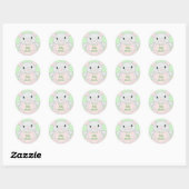 Sticker Rond Baby shower souris (Feuille)