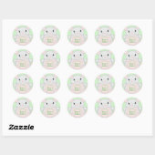 Sticker Rond Baby shower souris (Feuille)