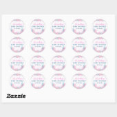 Sticker Rond Baby shower sous-marin aquarelle (Feuille)
