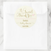 Sticker Rond BABY SHOWER STICKER| doux merci (Sac)