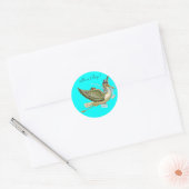 STICKER ROND BABY SHOWER STORK (Enveloppe)