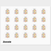 Sticker Rond Baby Shower Sunshine (Feuille)