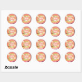Sticker Rond Baby shower super Retro Vinyl (Feuille)