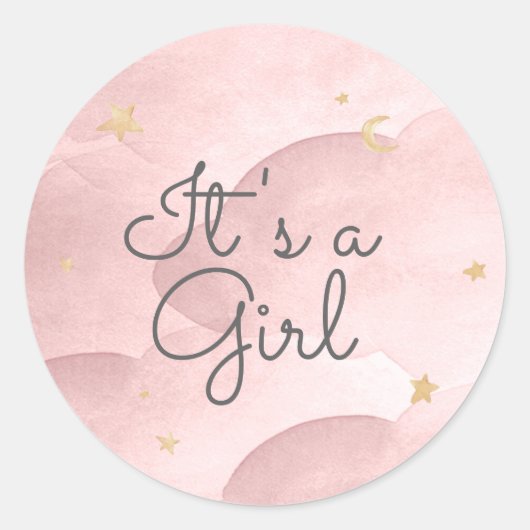 Sticker Rond Baby shower Sweet Dreams (Devant)