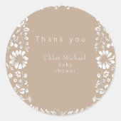 Sticker Rond Baby shower Talavera (Devant)