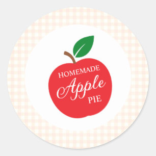 Sticker Rond Baby Shower Tarte aux Pommes Maison
